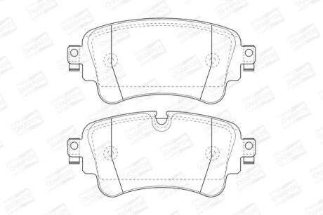Колодки гальмівні дискові для CHAMPION 573629CH фото товару