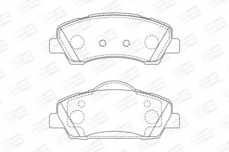 Колодки тормозные дисковые передние Citroen C4 Cactus / Peugeot 308 II (для CHAMPION 573630CH фото товара