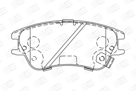 HYUNDAI гальмівні колодки Atos 98- для Hyundai CHAMPION 573642CH фото товара