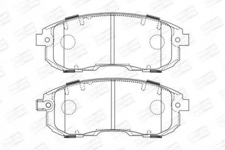 Колодки гальмівні дискові передні FIAT SEDICI (189_) 06-14|SUZUKI SX4 (EY, GY) 06- для CHAMPION 573646CH фото товару