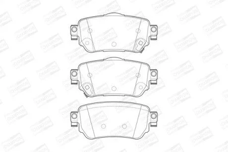 Колодки тормозные дисковые задние Nissan X-Trail III, Qashqai II, Leaf (17-)/ Re для CHAMPION 573658CH фото товара