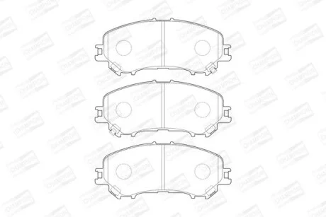 Колодки тормозные дисковые передние Nissan Qashqai II, X-Trail III/ Renault Kadj для CHAMPION 573659CH фото товара