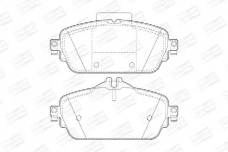 Колодки тормозные дисковые передние MERCEDES-BENZ C-CLASS (W205) 13-, C-CLASS T- для CHAMPION 573671CH фото товара