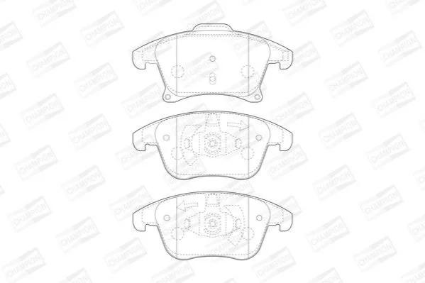 <strong>Колодки гальмові дискові передні FORD GALAXY III (CK) 15-, MONDEO V Hatchback CHAMPION 573674CH (фото 1)</strong>