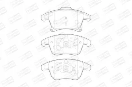 Колодки гальмові дискові передні FORD GALAXY III (CK) 15-, MONDEO V Hatchback для CHAMPION 573674CH фото товару