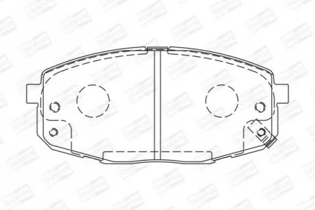 Колодки гальмові дискові передні HYUNDAI i30 (FD) 07-12, i30 Estate (FD) 07-1 для CHAMPION 573730CH фото товару