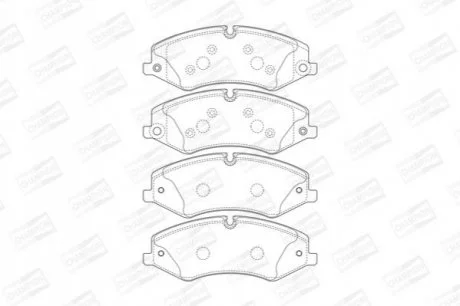 Колодки гальмові дискові передні Land Rover Discovery/Range Rover (09-) (5737 для CHAMPION 573759CH фото товару
