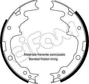 <strong>JEEP Комплект барабанних колодок WRANGLER II (TJ) 4.0 98-07 CIFAM 153-357 (фото 1)</strong>