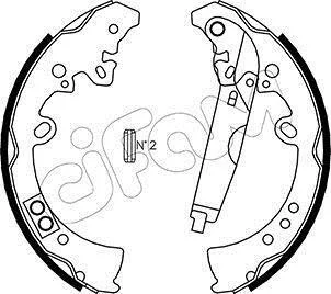 <strong>TOYOTA Комплект барабанних колодок FORTUNER (_N15_, _N16_) 2.4 D (GUN165_) 15-, HILUX VIII Пікап (_N1_) 3.0 D 4WD (LAN125_) 15- CIFAM 153-445 (фото 1)</strong>