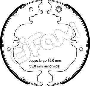 TOYOTA Комплект барабанних колодок LAND CRUISER 100 (_J1_) 4.7 (UZJ100) 02-07, LEXUS LX (UZJ100) 470 (UZJ100) 98-08 для Toyota, Lexus CIFAM 153-524 фото товару