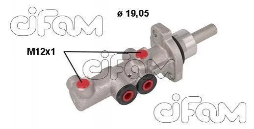 <strong>SEAT Главный тормозной цилиндр IBIZA III 07-08, SKODA FABIA I 99-02, VW FOX 05-11 CIFAM 202-1117 (фото 1)</strong>