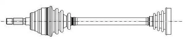<strong>VW Полуось лев.L=240mm 22/33 зуб.Golf I,II,,Jetta I,II,Polo CIFAM 655-002 (фото 1)</strong>