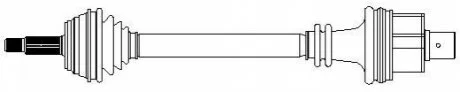 RENAULT Полуось прав.L=728mm 21/23 зуб. CLIO II 1.2 98-10, CLIO II 1.5 dCi 01-09, KANGOO 1.2 01-, KANGOO 1.9 dTi 00- для CIFAM 655-404 фото товару