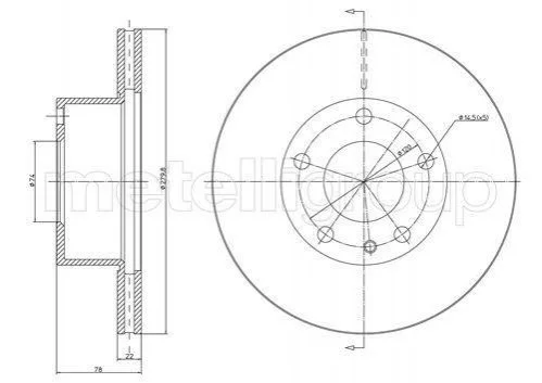 <strong>VW Диск тормозной перед. (вентил.) AUDI 80 86-91, 100 -90 (257*22) CIFAM 800-061 (фото 1)</strong>