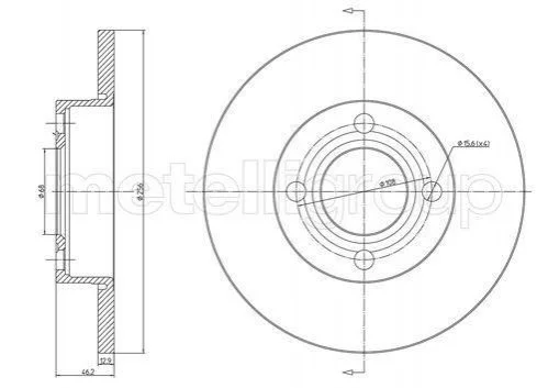 <strong>Гальмівний диск перед. Audi 100/80 (83-91) CIFAM 800-062 (фото 1)</strong>