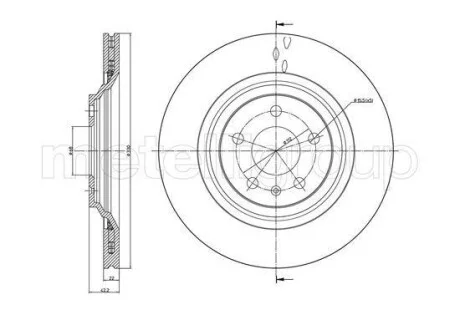 AUDI Гальмівний диск задній A6 Allroad C6 2.7-4.2 06-11 для CIFAM 800-1020C фото товару