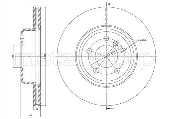 <strong>BMW Тормозной диск передн.5 F10 10- CIFAM 800-1253C (фото 1)</strong>
