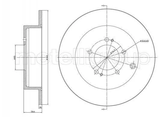 <strong>Гальмівний диск задн. C4/C-Crosser/4008/4007/ASX/Lancer/Outlander04- CIFAM 800-1332C (фото 1)</strong>