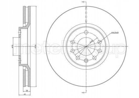 Тормозной диск пер. Vectra/Signum/Vectra 02-15 CIFAM 800-1353C фото товара