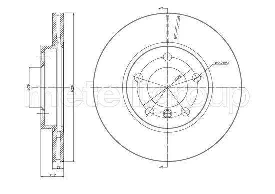 <strong>BMW диск гальм. передній MINI 1,6-2,0 10- CIFAM 800-1408C (фото 1)</strong>