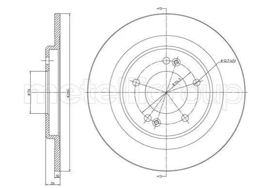 <strong>HYUNDAI гальмівний диск задн.i30,Kia Ceed 11- CIFAM 800-1441C (фото 1)</strong>