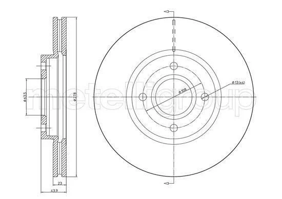 <strong>FORD диск гальмів.передн.Fiesta VI,B-Max,Transit Courier 12- CIFAM 800-1490C (фото 1)</strong>