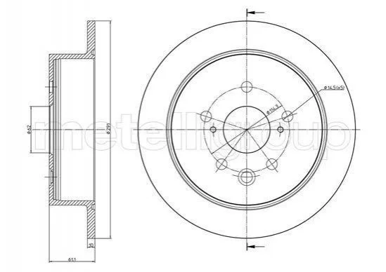 <strong>Диск тормозной задн.Lexus IS 05- CIFAM 800-1545C (фото 1)</strong>