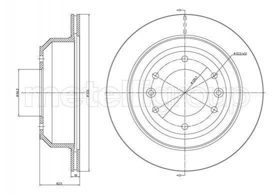 <strong>HYUNDAI Диск тормозной задний H-1 08- CIFAM 800-1556 (фото 1)</strong>
