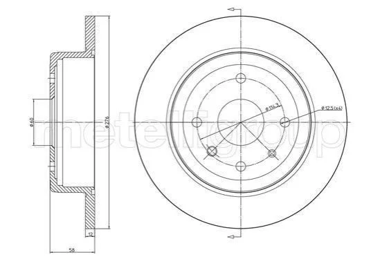 <strong>Диск гальм. задн.(276ММ) CHEVROLET Epica 06- CIFAM 800-1559C (фото 1)</strong>