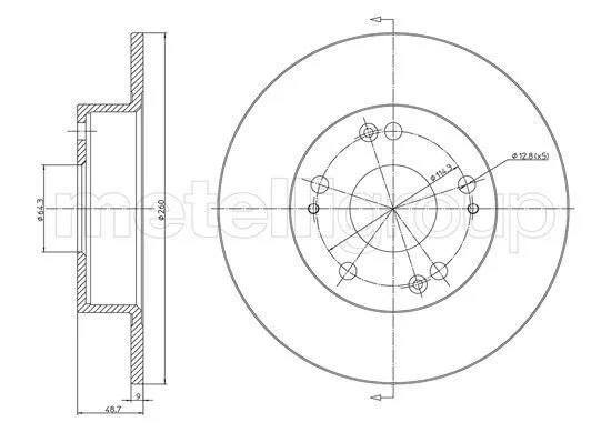 <strong>HONDA Гальмівний диск задній ACCORD VII 2.0-2.4 03-08 CIFAM 800-1648C (фото 1)</strong>