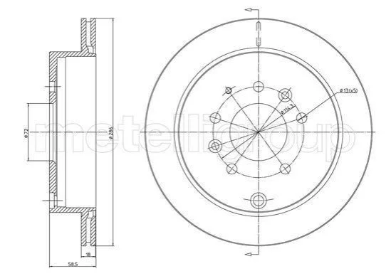 <strong>MAZDA Гальмівний диск задній MPV II (LW) 2.0/2.3 02-06 CIFAM 800-1730C (фото 1)</strong>
