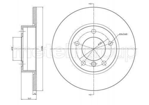 <strong>BMW Диск тормозной передний 316/318I E36 11/90- CIFAM 800-227C (фото 1)</strong>