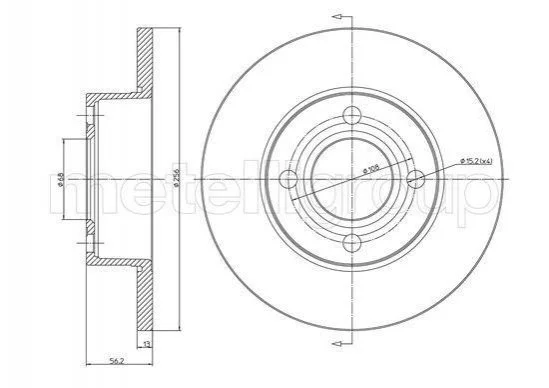 <strong>Диск тормозной перед. AUDI 80 91-96 CIFAM 800-233 (фото 1)</strong>