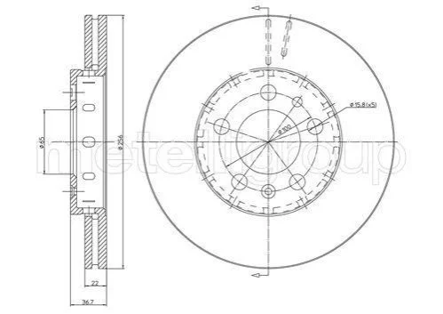 <strong>VW диск гальмівний передн. Audi, Seat, Skoda Fabia, Octavia, Roomster, Golf IV, Polo CIFAM 800-390C (фото 1)</strong>