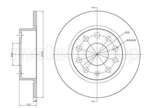 <strong>Гальмівний диск задн. A3/Altea/Beetle/Bora/Caddy (04-21) CIFAM 800-724C (фото 1)</strong>
