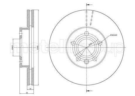 FORD Гальмівний диск передн. GALAXY I 1.9 95-, 2.0 95-, 2.3 97-, SEAT, VW CIFAM 800-736C фото товара