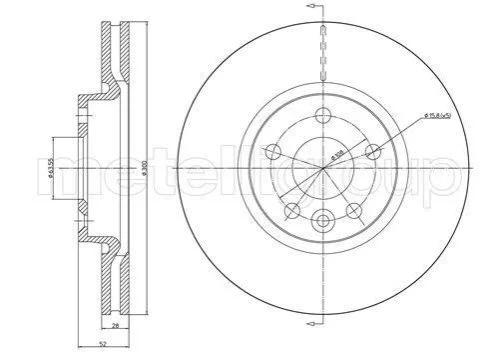 <strong>FORD тормозной диск пер. Mondeo 07- S-Max 06- Kuga 08- Galaxy 06- CIFAM 800-896C (фото 1)</strong>