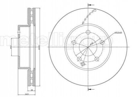 Тормозной диск перед. W204/W207/W212/W172 (07-21) CIFAM 800-935C