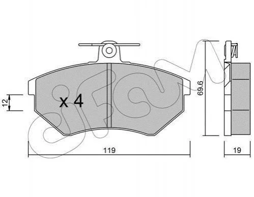 <strong>VW Тормозные колодки передн.Passat 88- CIFAM 822-050-2 (фото 1)</strong>