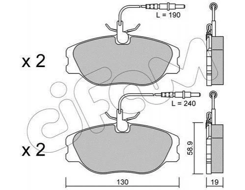 <strong>CITROEN Тормозные колодки передн.Jumpy,Fiat Scudo,Peugeot 94- CIFAM 822-072-3 (фото 1)</strong>