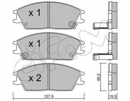 HYUNDAI Тормозн.колодки передн.Accent 94-,Getz 02-,Pony 89- CIFAM 822-081-1