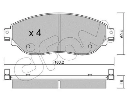 NISSAN Гальмівні колодки передн. Primastar, Renault Trafic III, Opel Vivaro, NV300 14- для CIFAM 822-1003-0 фото товару