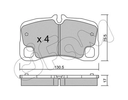 <strong>PORSCHE Колодки гальмівні задн. 911 3.6, 3.8, 4.0 01- CIFAM 822-1005-0 (фото 1)</strong>