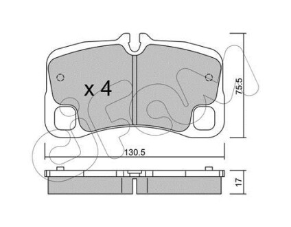 PORSCHE Колодки гальмівні задн. 911 3.6, 3.8, 4.0 01- CIFAM 822-1005-0 фото товару