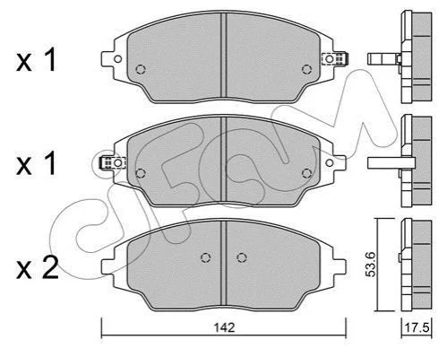 <strong>CHEVROLET гальмівні колодки передн. Aveo 11- CIFAM 822-1008-0 (фото 1)</strong>