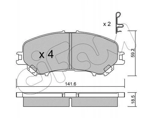 <strong>NISSAN Колодки торм. передние Qashqai 1,2-1,6 13-, X-Trail 1,6 13- CIFAM 822-1010-0 (фото 1)</strong>
