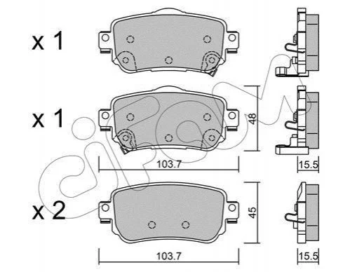<strong>Гальмівні колодки зад. Nissan X-Trail/Qashqai II 13- (TRW) CIFAM 822-1011-0 (фото 1)</strong>