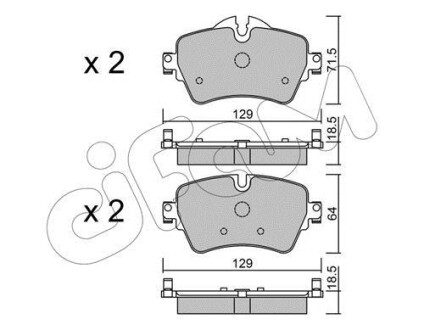 BMW колодки гальм передн. MINI Cooper 13- CIFAM 822-1013-0 фото товару