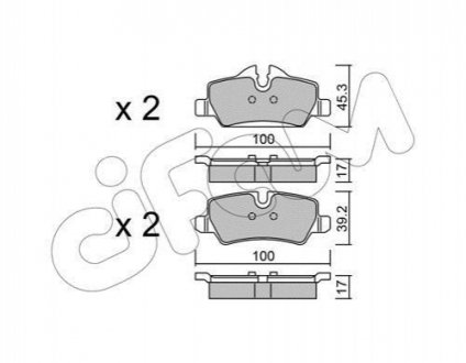 MINI Колодки гальмівні задні MINI COOPER 1.2-2.0 2013- CIFAM 822-1014-0