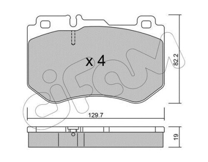 DB Колодки гальмівні передні W205 CIFAM 822-1018-0 фото товара